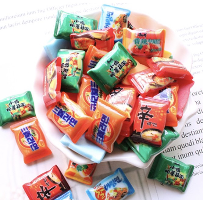 Charm  slime/ Dụng Cụ Charm Trang Trí  Hình Gói Mì Ăn Liền