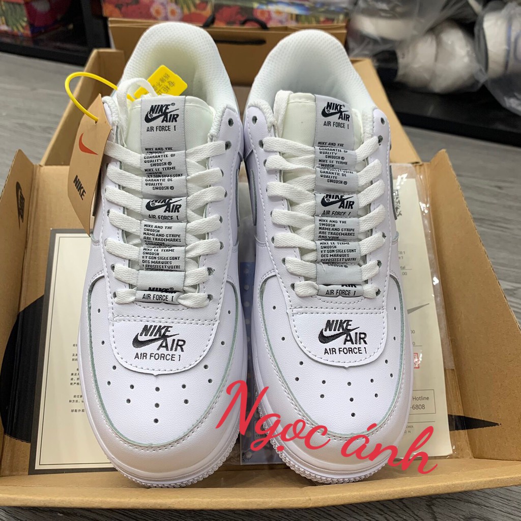 Giày af1 trắng SWOOSH siêu  cấp,full phụ kiện