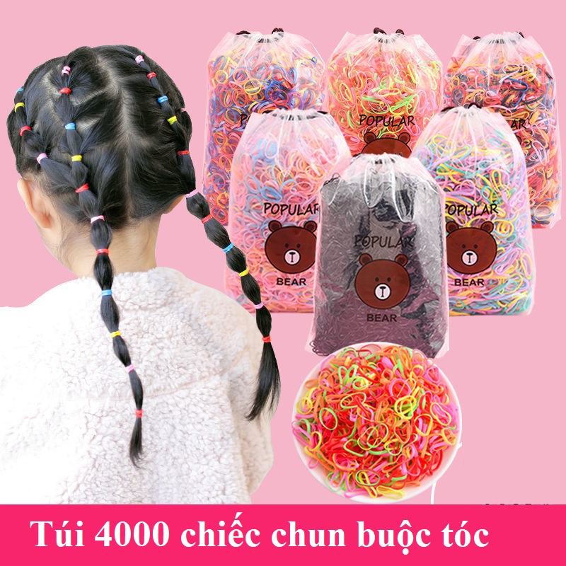 Túi Chun Buộc Tóc Cho Bé Gái Nhiều Màu Siêu Rẻ - PKT27