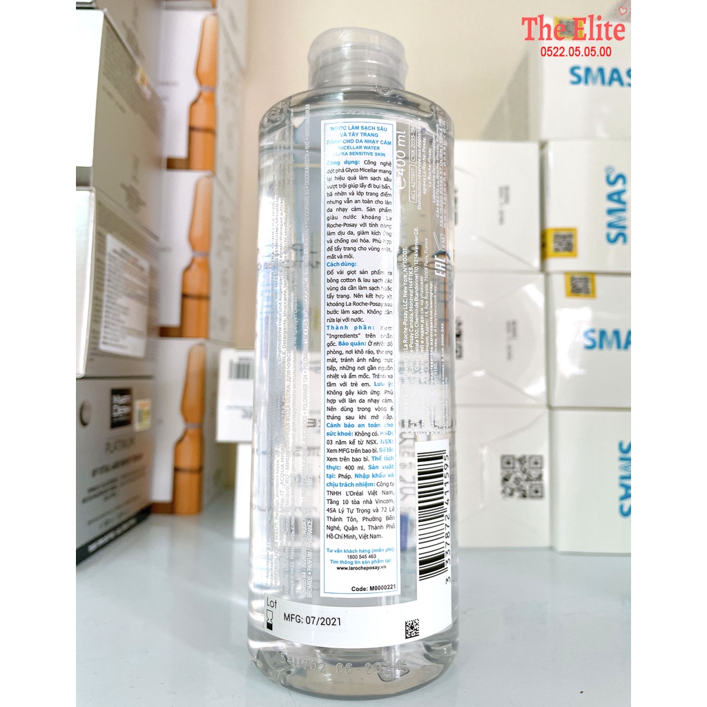 Nước tẩy trang cho da nhạy cảm La Roche-Posay Micellar Water Ultra Sensitive Skin 200ml