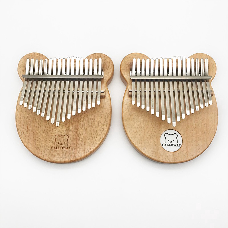 【New】17 keys EQ Kalimba Beech bear kalimbaThumb Piano Acoustic Finger Piano Africa Music Instruments