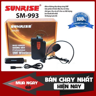 Micro Không Dây Đeo Tai Sunrise Cài Đầu Cho Loa Kéo, Máy Trợ Giảng