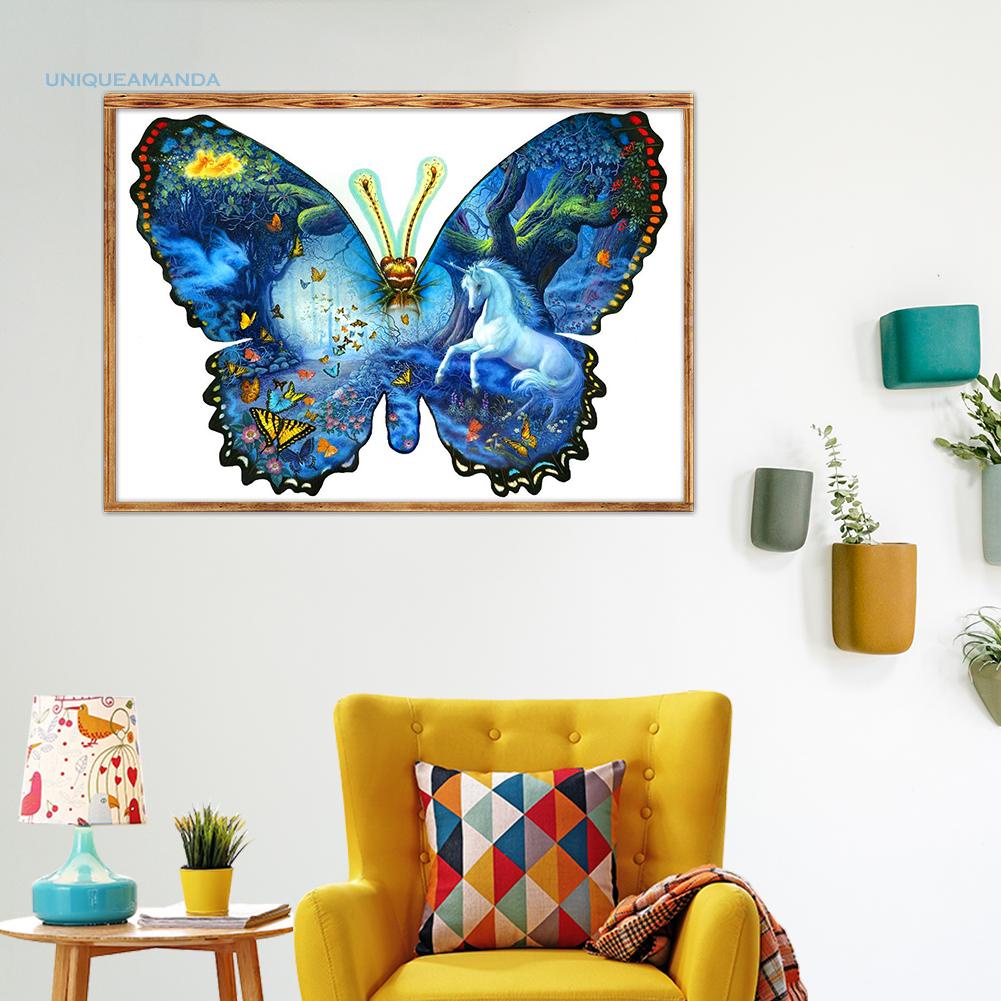 Tranh đính đá kim cương toàn bộ 5D DIY hình vẽ bướm