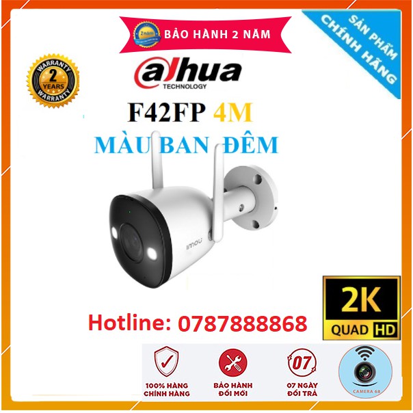 Camera IP 2M 4M WiFi Ngoài Trời IMOU F42FP BH 24TH Bullet 2C 2E G22P F22P F42FEP G42P 1080P FullHD MÀU BAN ĐÊM Dahua