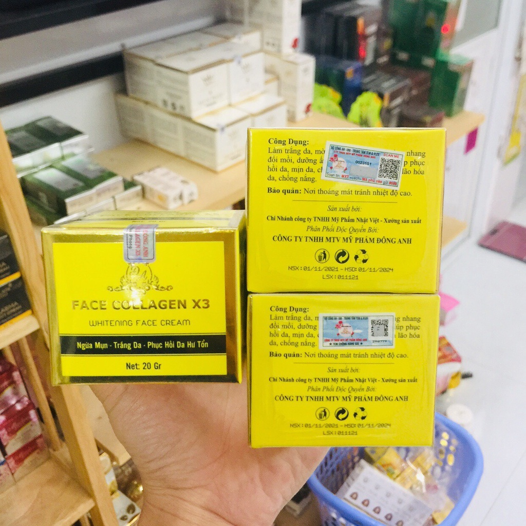 Combo Mỹ phẩm Đông anh Collagen X3 - Full Bộ Mặt 8 Sản phẩm - Hàng Chính hãng