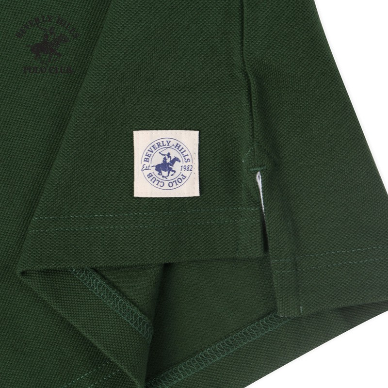 Áo Polo ngắn tay nam Beverly Hills Polo Club Regularfit 100% cotton màu xanh lá - PMRSS20TL076