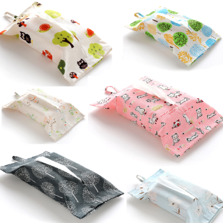 Giá Đỡ Khăn Giấy Bằng Vải Cotton Hình Chữ Nhật Tiện Dụng Cho Văn Phòng