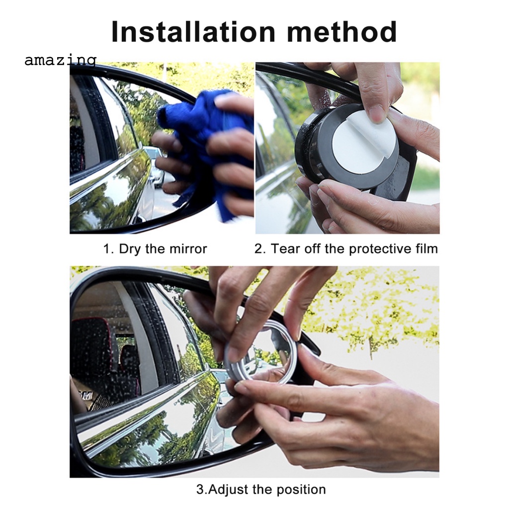 1 Cặp Gương Chiếu Hậu Màu Trơn Có Thể Điều Chỉnh Cho Xe Hơi