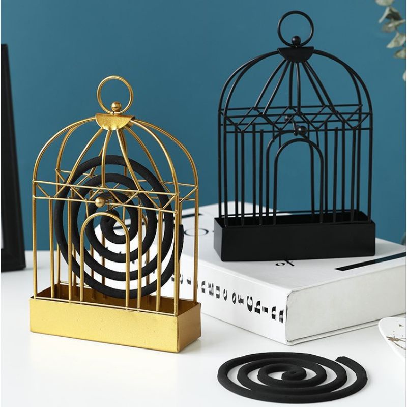 Giá Đỡ Nhang Đuổi Muỗi Hình Lồng Chim Phong Cách Cổ Điển Tiện lợi