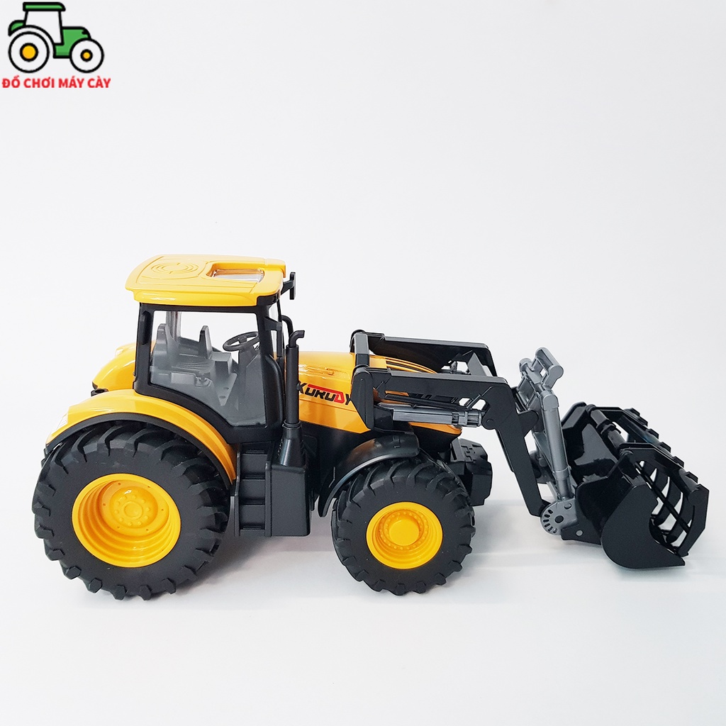 Máy kéo 210 HP_Bánh nhỏ + Ủi đầu – Chạy trớn, có đèn pha, nổ máy; xe máy cày đồ chơi; xe nông trại; MK15BNUD