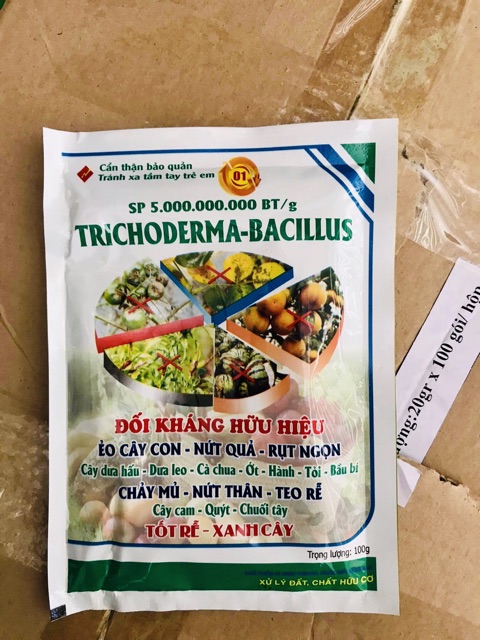 Nấm đối kháng TRICHODERMA-BACILLUS (100g)