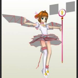 Mô hình giấy anime girl [Sakura thủ lĩnh thẻ bài] Sakura Kinomoto