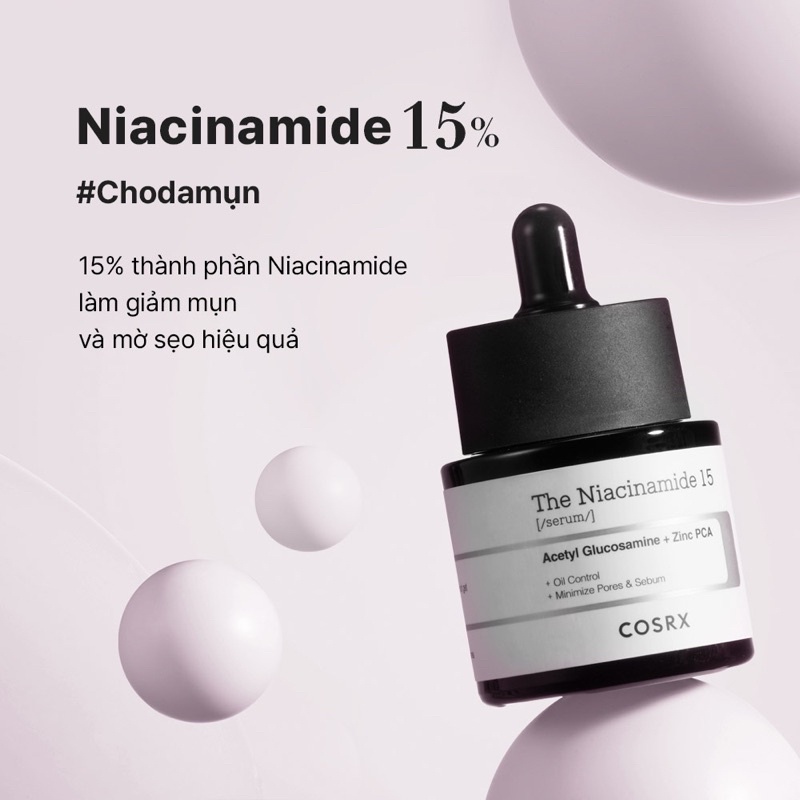 Bộ Serum COSRX The RX 20ml Niacinamide 15% chăm sóc da mụn/ Vitamin C23% cải thiện tông da/ Hyaluronic 3% làm mát dịu da