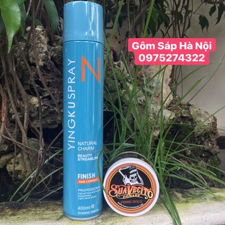 COMBO Sáp Vuốt Tóc Suavecito + Gôm xịt tóc YINGKUSPRAY