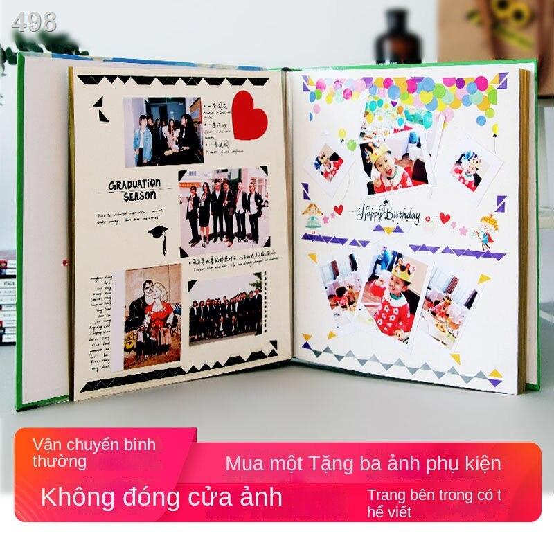 【hàng mới】Sổ ghi chép về sự phát triển của bé Album ảnh dành cho trẻ em Cuốn sách lưu niệm tự làm thủ công này dán mẫu