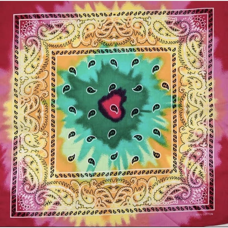 Khăn bandana vuông cotton loang màu size 55cm