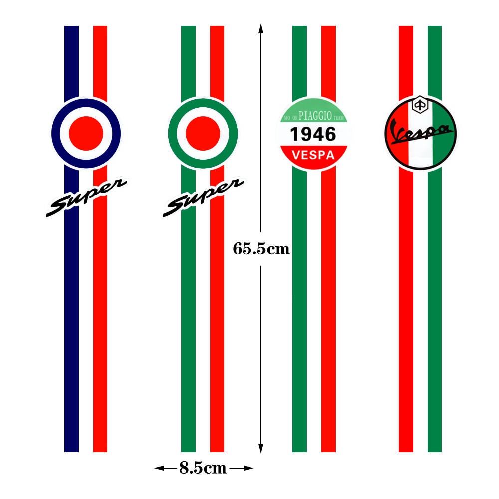 Đề Can Phản Quang 8.5*65.5CM Trang Trí Xe Vespa