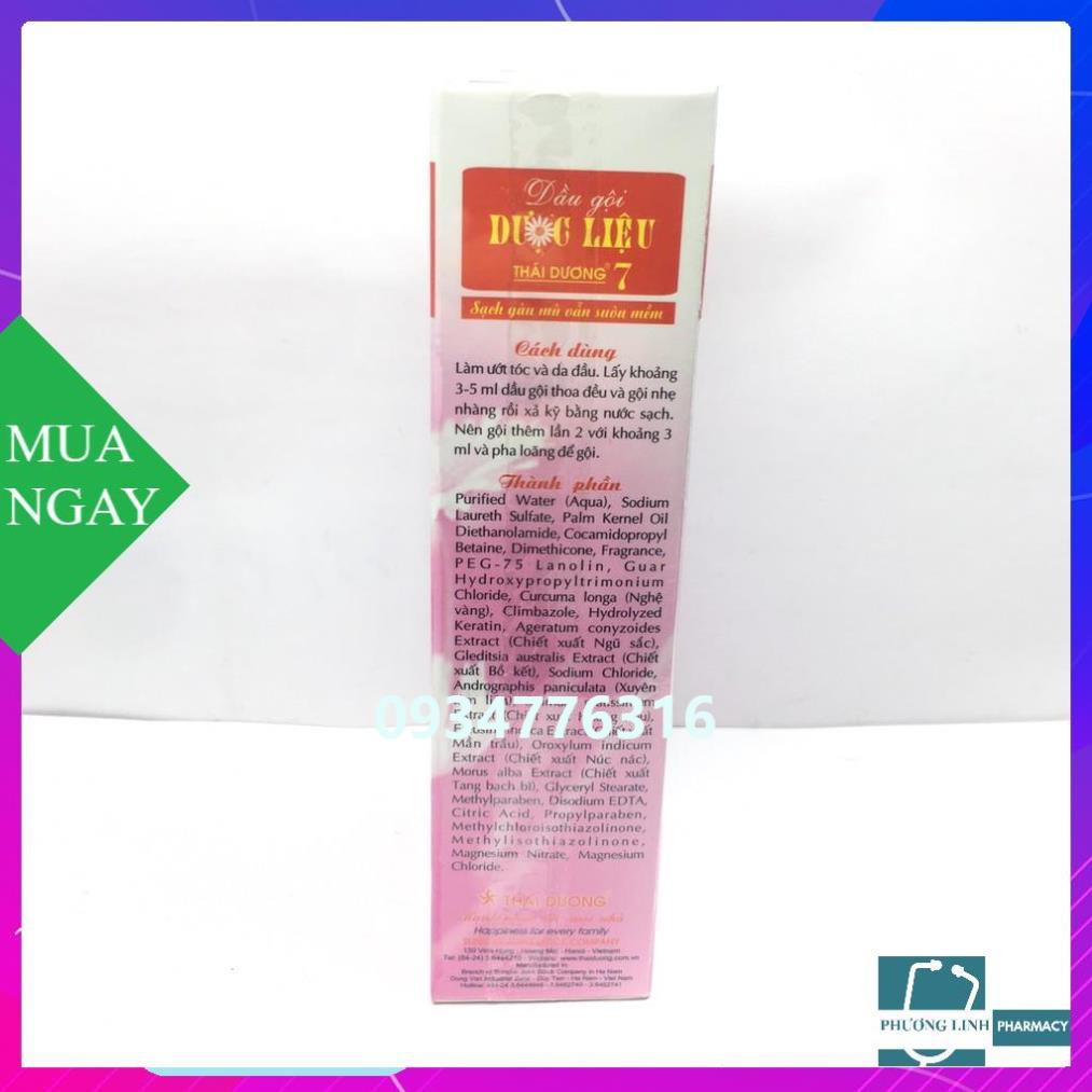 Dầu gội dược liệu Thái Dương 7 tuýp 90g
