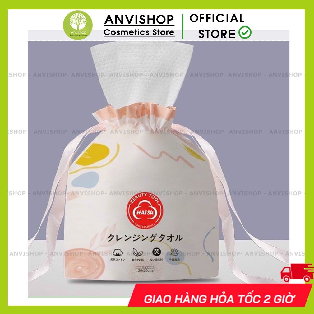 Khăn tẩy trang - Khăn lau dùng một lần - Khăn giấy khô lau mặt Animerry ANVISHOP (1 cuộn)