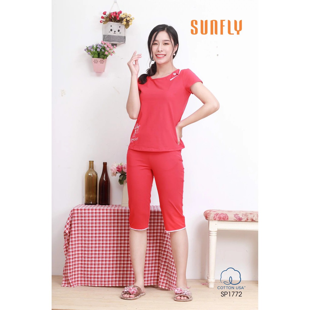 SP1772 BỘ MẶC NHÀ ÁO CỘC TAY, QUẦN LỬNG