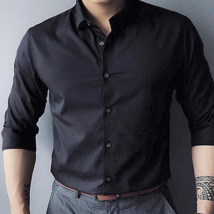 Áo Sơ Mi Nam Trắng Trơn Chất Lụa Mềm Mịn | BigBuy360 - bigbuy360.vn