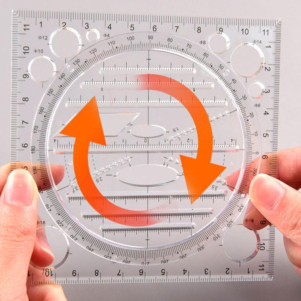 Thước Kẻ Hình Tròn Có Thể Xoay Được Đa Năng V8N5 Dành Cho Học Sinh