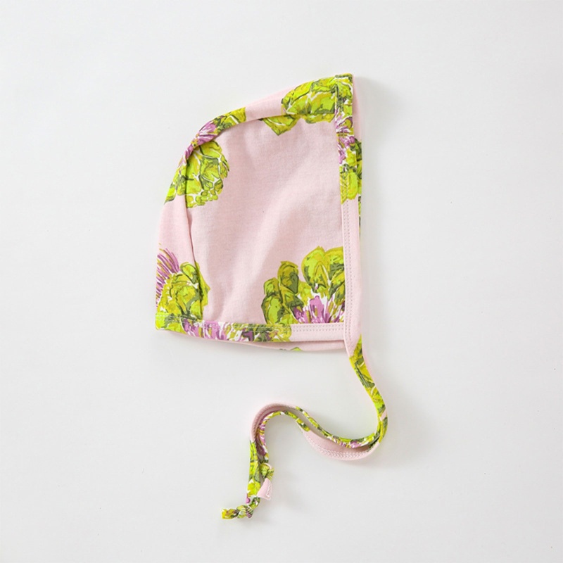 Mũ Trùm Đầu Mùa Hè Bằng Cotton Mềm Chống Gió In Họa Tiết Hoạt Hình Có Dây Cột Cho Bé 0-12 Tháng Tuổi