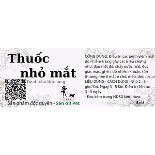 Thuốc nhỏ mắt cho chó mèo