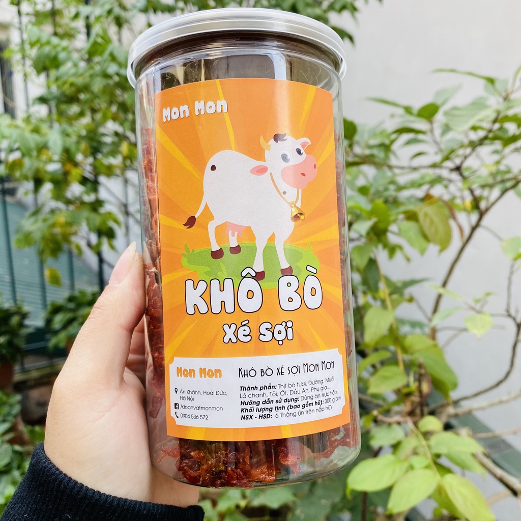 KHÔ BÒ SỢI - 300gr - MonMon Food - đồ ăn vặt Hà Nội