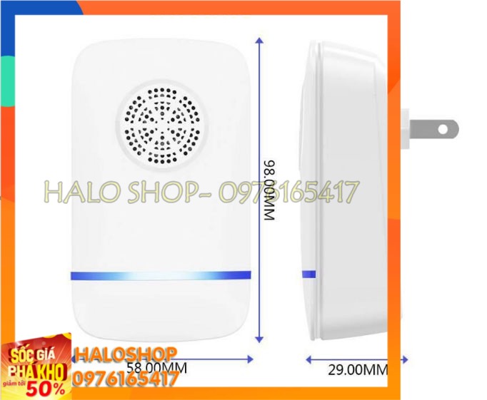 Máy Đuổi Côn Trùng Pest Repeller, Máy đuổi muỗi, Gián, Chuột, kiến, côn trùng bằng sóng siêu âm Repeller