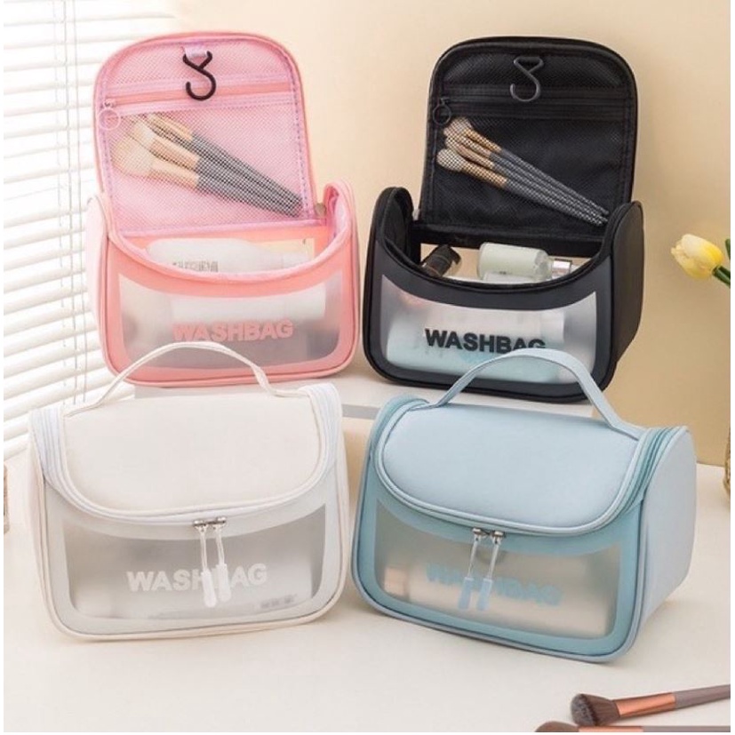 [TTrắng - Hồng - Đen - Xanh] TÚI ĐỰNG MỸ PHẨM WASH.BAG
