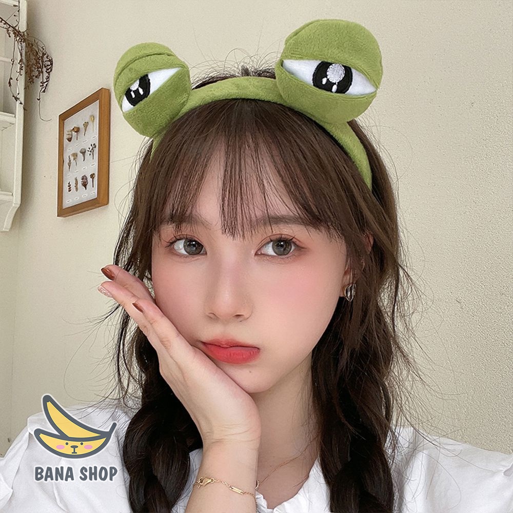 Băng đô cài tóc hình ếch xanh Pepe sad frog siêu bựa dành cho vozer