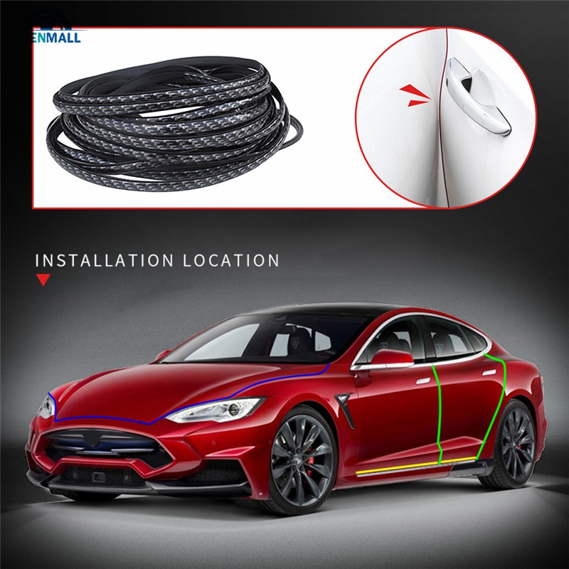 Dải bảo vệ chống xước cửa ô tô hoạ tiết sợi carbon dài 5m