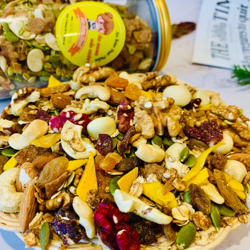 Hũ Ô Mai Xí Muội  Mix Nhiều Vị  Hộp 355G Cao Cấp Siêu Hạt , Bò Gà Heo Thơm Ngon – Quà Tặng Đồ Ăn Vặt