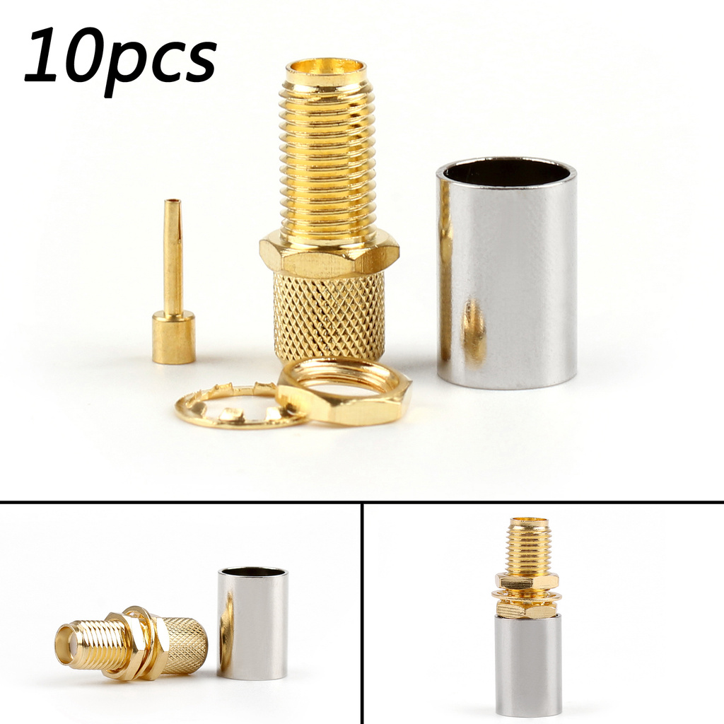 Set 10 Đầu Nối Dây Cáp Artudatech Rg5 Rg6 Lmr300 Rg304