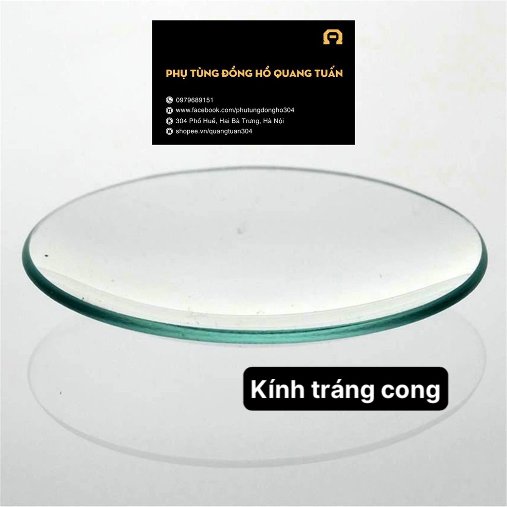 Mặt kính đồng hồ tráng Sapphire đủ size phẳng và cong