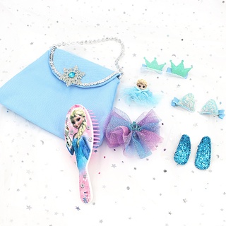 Bộ Phụ Kiện Tóc Và Kẹp Tóc Hình Elsa Anna Cho Bé Gái