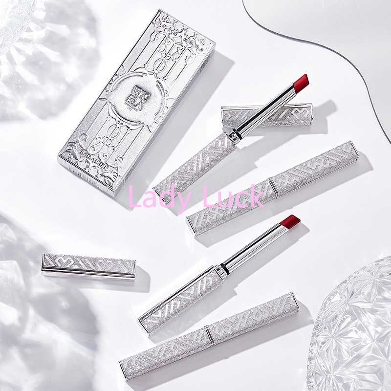 Son Môi Thỏi Nhỏ Màu Bạc Chất Son Mềm Mịn Không Dính Cốc Kháng Nước Dưỡng Ẩm Và Bền Màu