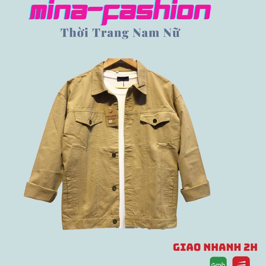 Sale Hot Hot Áo Khoác Jeans Kaki Nam Nữ AKKNA11 MinaFashion