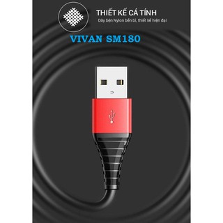Cáp Sạc Nhanh Micro USB VIVAN SM180 2A – 1 mét 8