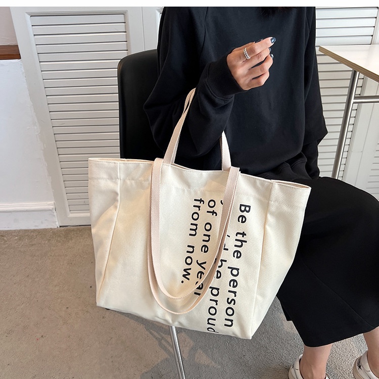 Túi tote IELGY vải canvas sức chứa lớn thời trang nhiều màu sắc cho nữ