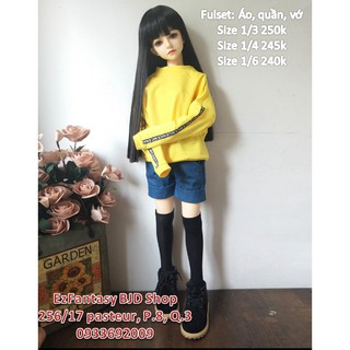 Bộ quần áobúp bê BJD - size 1/6-1/4-1/3