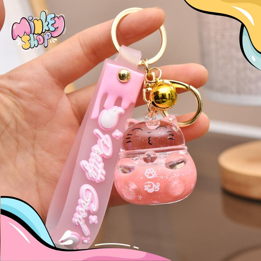 Móc Khóa Đẹp Hình Mèo Pretty Cute phụ kiện Túi Xách dễ thương -Minkey