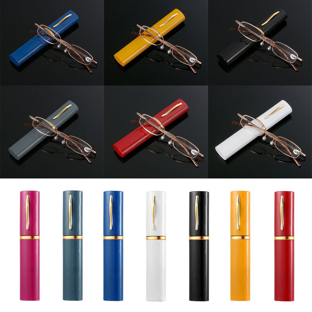 Mắt Kính Đọc Sách Gọng Kim Loại Có Thể Điều Chỉnh Ống Bút Với Độ Phóng To 1.00~+4.00