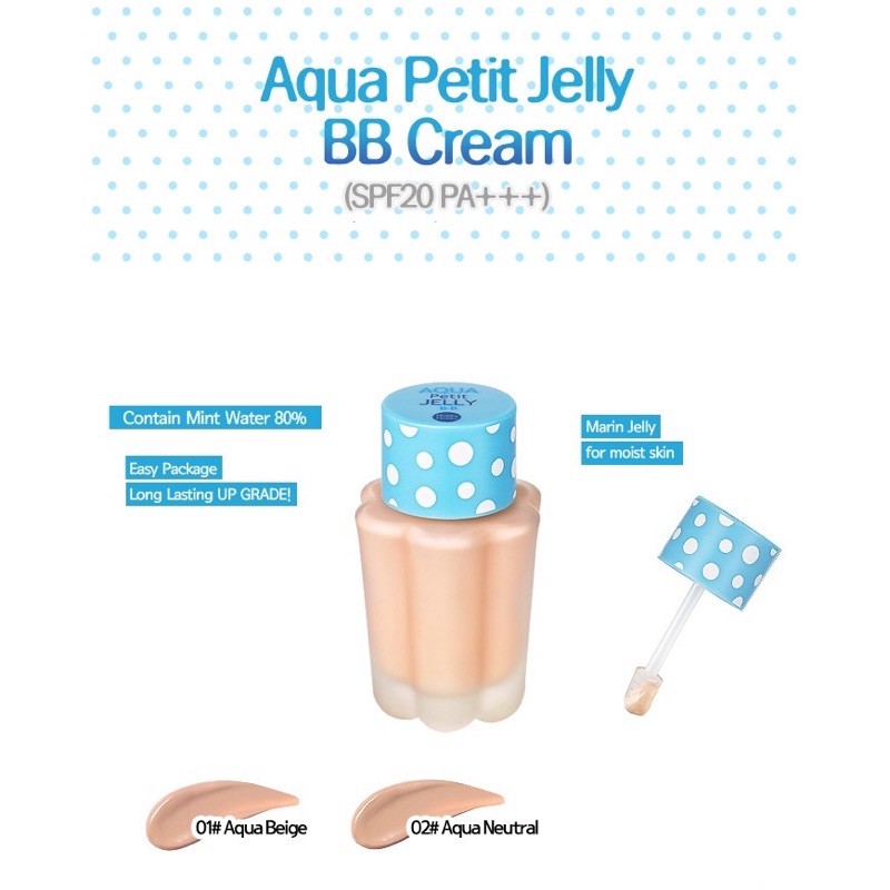 Kem Nền BB Thạch Holika Holika Aqua Petit Jelly BB Cream SPF20 PA++ 40ml | BigBuy360 - bigbuy360.vn