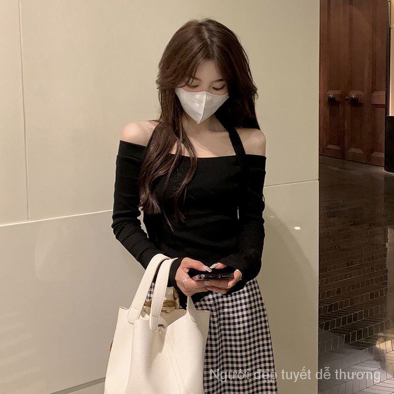 Áo Thun Tay Dài Trễ Vai Thiết Kế Mới Ngọt Ngào Thời Trang Cho Nữ | BigBuy360 - bigbuy360.vn