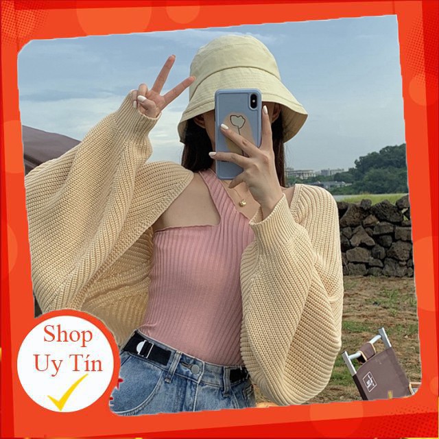 Áo khoác cardigan dệt kim dáng ngắn cutout hợp thời trang Liên hệ mua h
