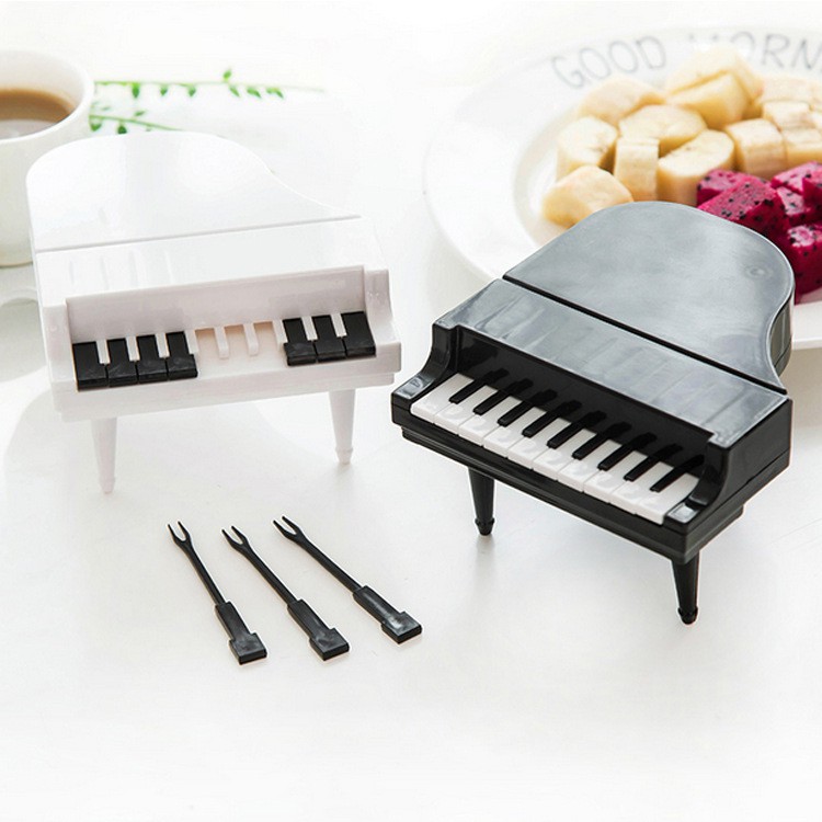 Bộ dĩa ăn hoa quả hình cây đàn piano sáng tạo