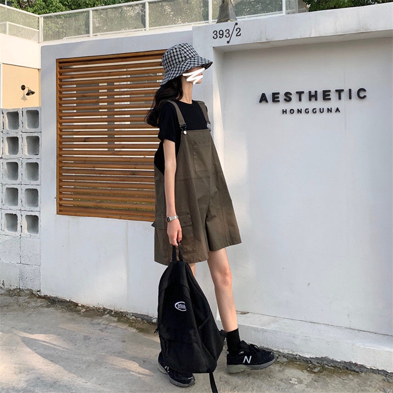 [Mã FAGREEN55 giảm tới 30K đơn 99K] Quần Yếm Jean Ngắn Ống Rộng Thời Trang Cá Tính 122706 | BigBuy360 - bigbuy360.vn