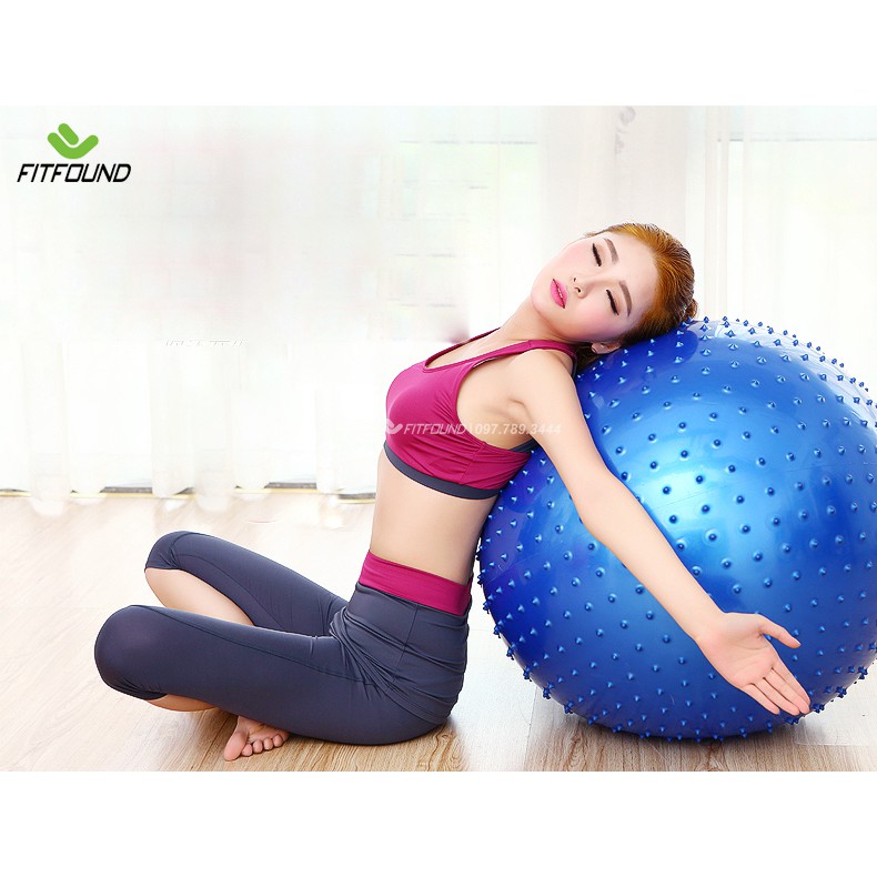 Bóng hơi tập gym, yoga gai massage cỡ 55 cm